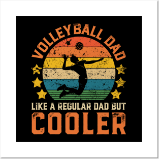 Volleyball Dad Funny Vintage Volleyball Player Father's Day Gift Posters and Art